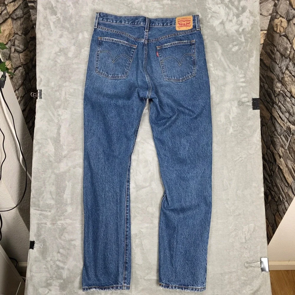 Levi's 501 Original Fit Distressed Jeans Mens 32x32 Edgy Skater Work Full Button